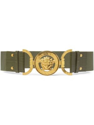 Versace Medusa '95 crocodile-embossed leather belt