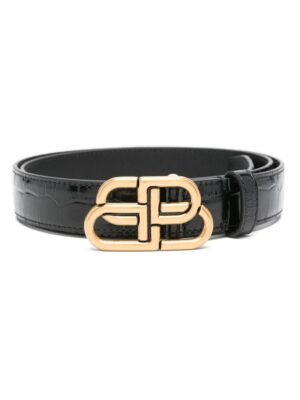 Balenciaga logo-buckle belt