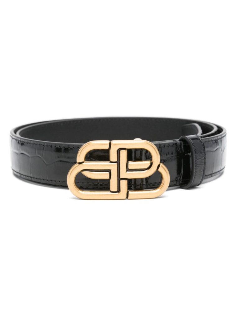 Balenciaga logo-buckle belt