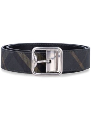 Burberry check-pattern reversible buckle belt