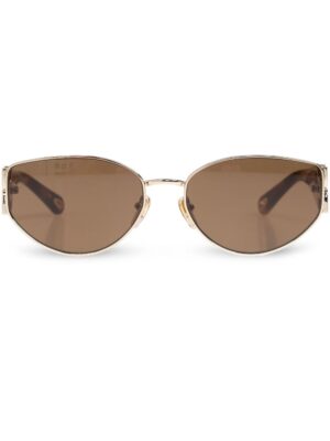 Chloé Eyewear logo-engraved oval-lens sunglasses