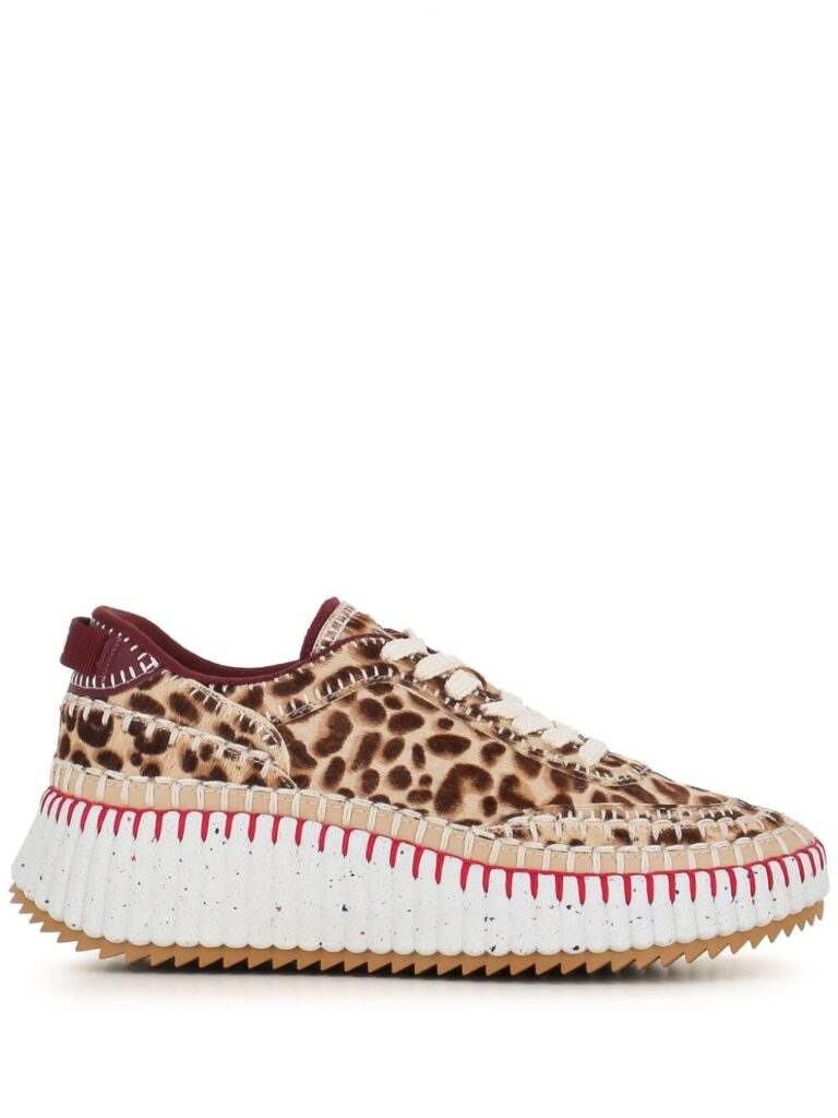 Chloé animal-print platform sneakers