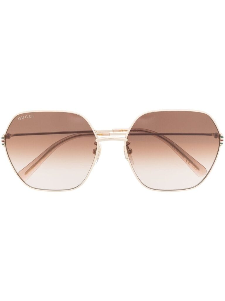 Gucci Eyewear geometric-frame hexagonal sunglasses