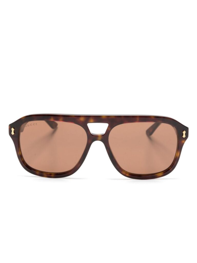 Gucci Eyewear logo pilot-frame sunglasses