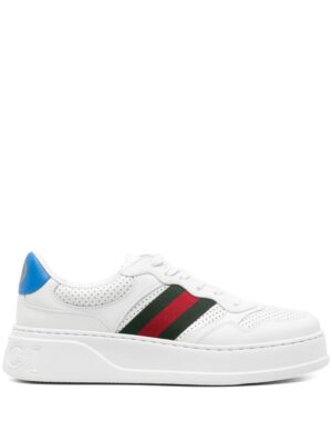 Gucci Web-trim leather sneakers