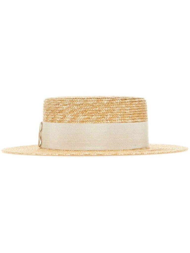 Gucci ribbon-band straw sun hat