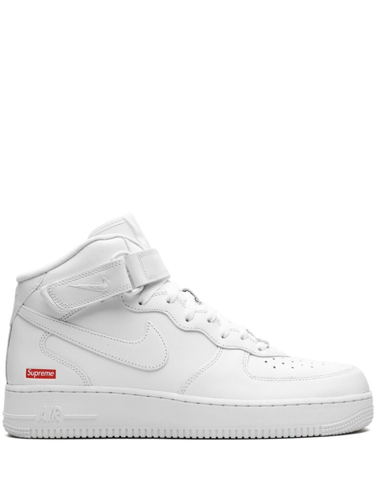 Nike x Supreme Air Force 1 Mid "Mini Box Logo White" sneakers