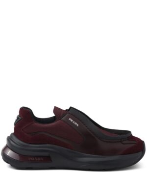 Prada logo-print leather sneakers