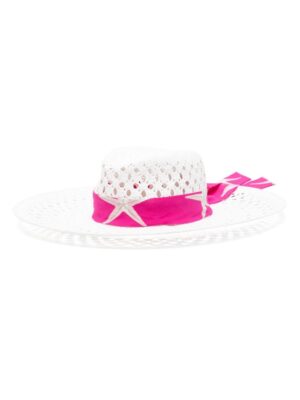 Valentino Garavani scarf-detailed wide-brim sun hat