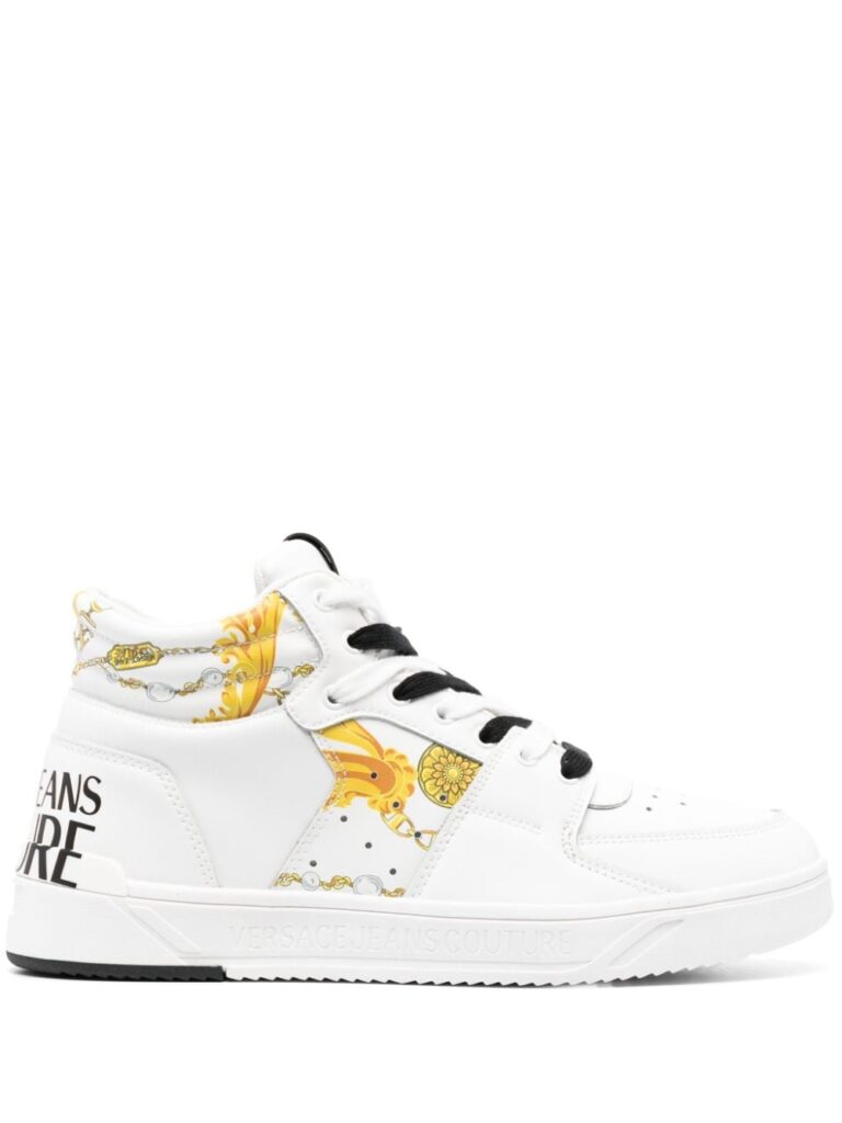 Versace Jeans Couture Starlight logo-print leather sneakers