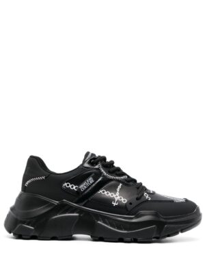 Versace Jeans Couture chain-link print leather sneakers