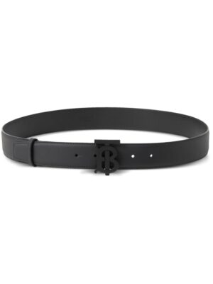 Burberry TB monogram-plaque leather belt