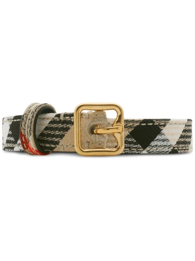 Burberry checkered B-buckle belt