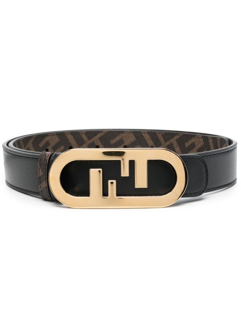 FENDI O'lock leather belt