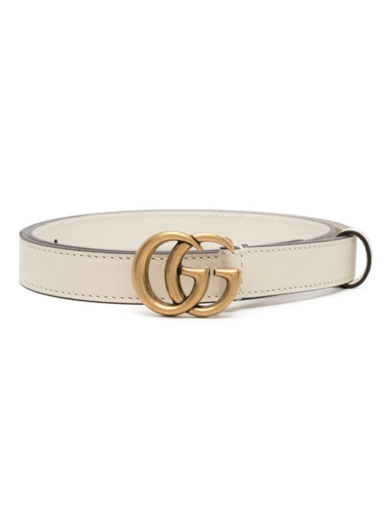 Gucci Double G-buckle leather belt