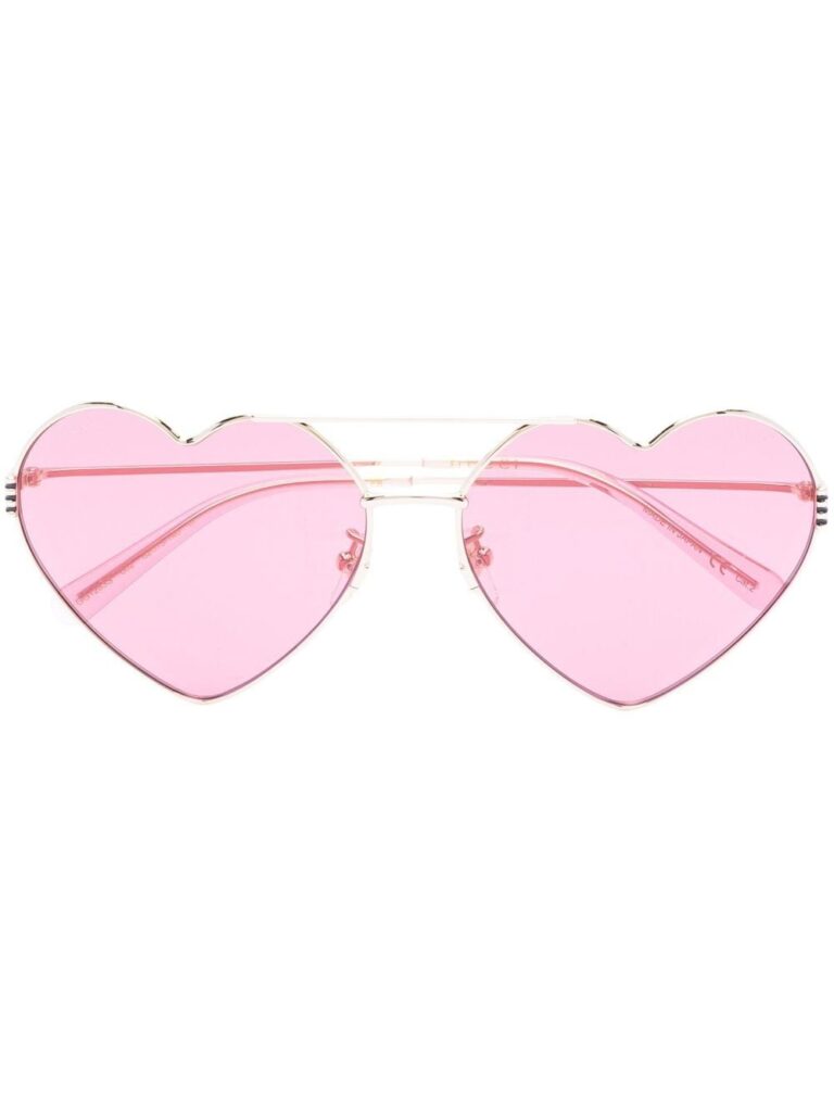 Gucci Eyewear heart-frame wire sunglasses