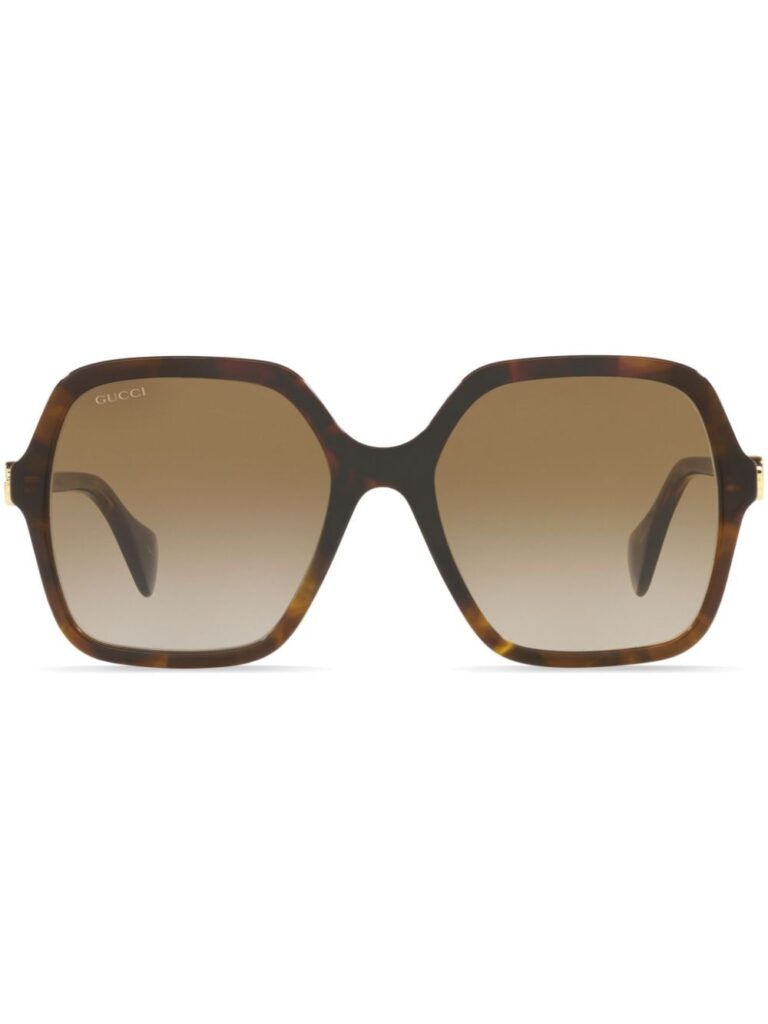 Gucci Eyewear tortoiseshell-effect square-frame sunglasses