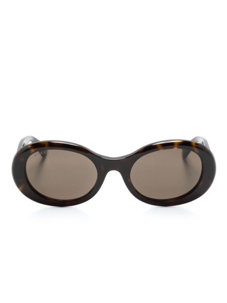 Gucci Eyewear tortoiseshell oval-frame sunglasses