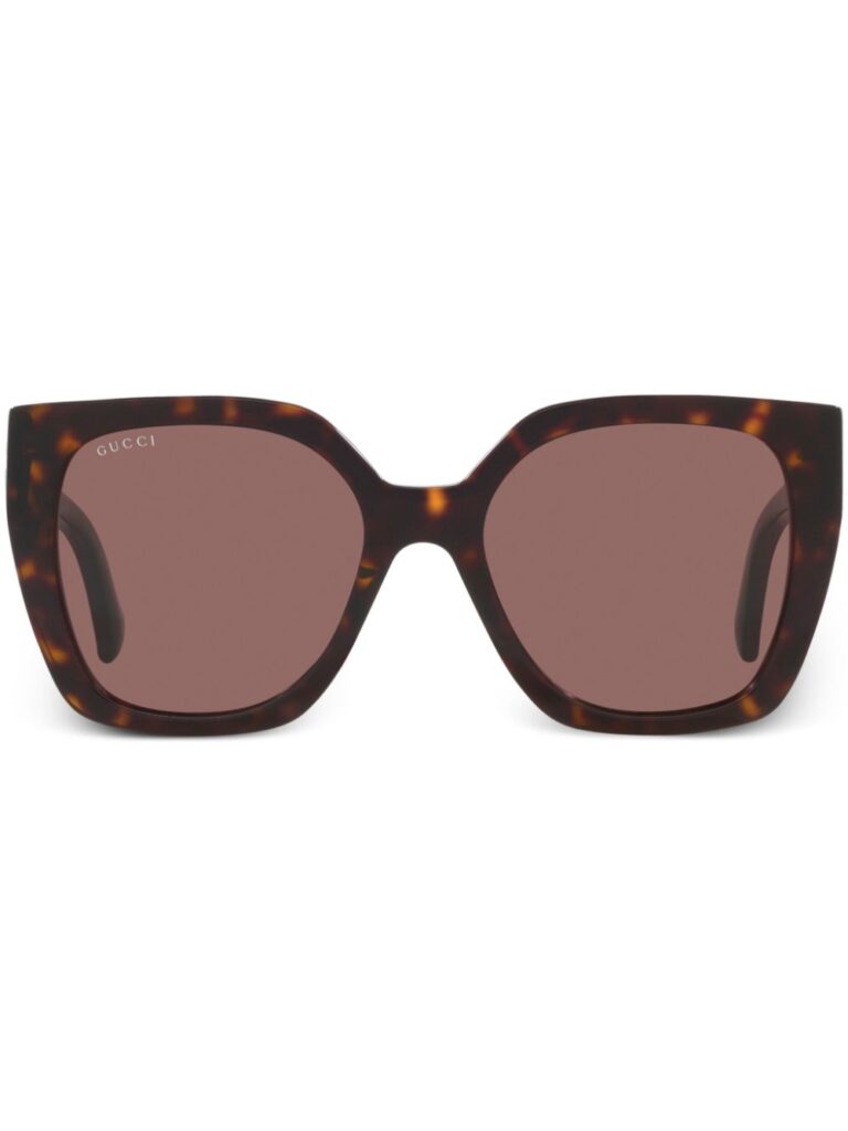 Gucci Eyewear tortoiseshell oversized-frame sunglasses