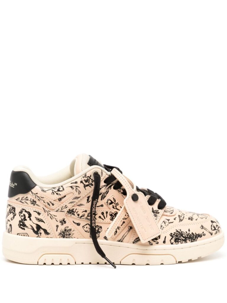 Off-White Out Of Office graphic-print leather sneakers