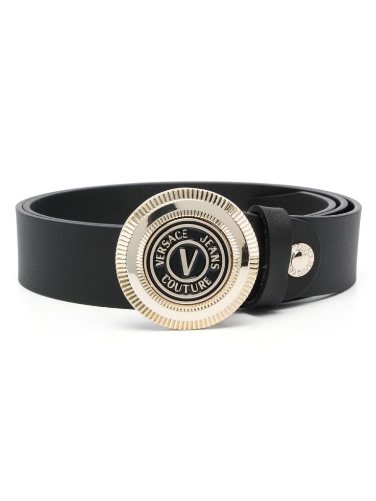 Versace Jeans Couture logo-buckle leather belt