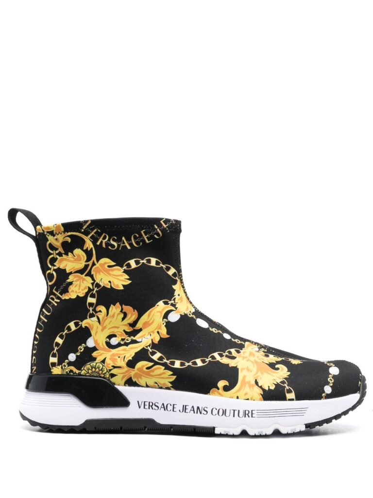 Versace Jeans Couture logo-print hi-top sneakers