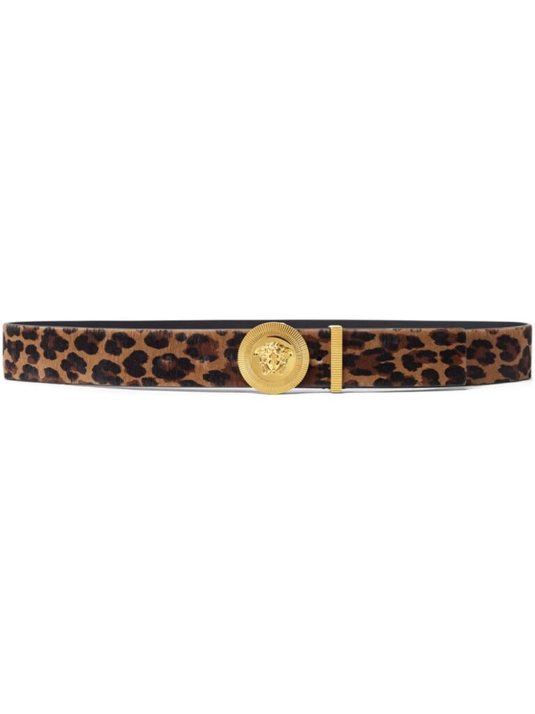 Versace Medusa Biggie leopard-print belt