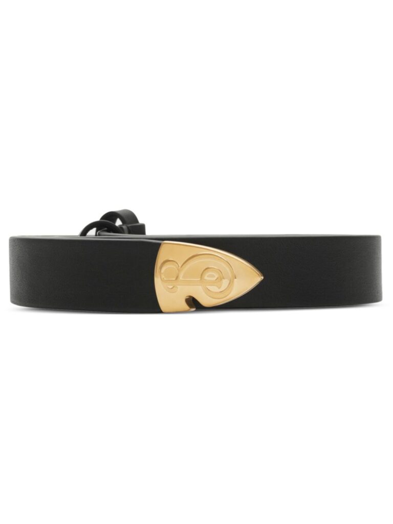 Burberry Thin Leather B shield end belt