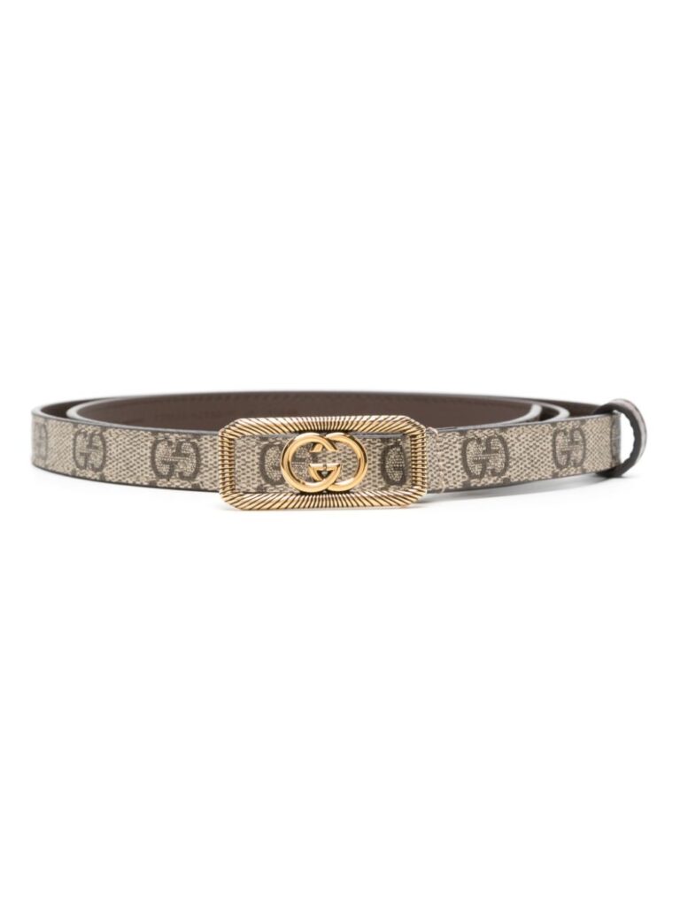 Gucci Interlocking G canvas belt