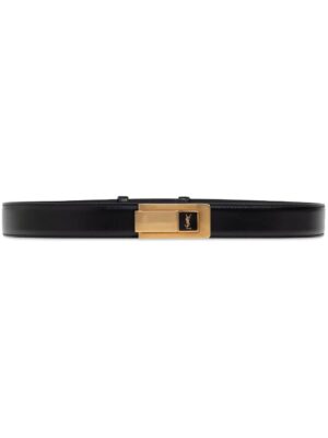 Saint Laurent gold-tone buckle leather belt