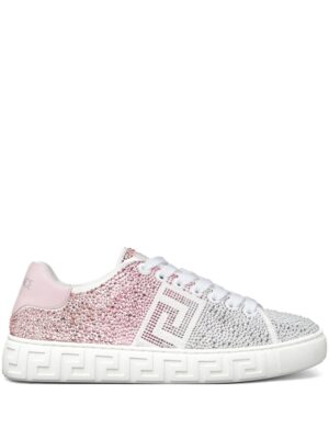 Versace Greca crystal-embellished sneakers